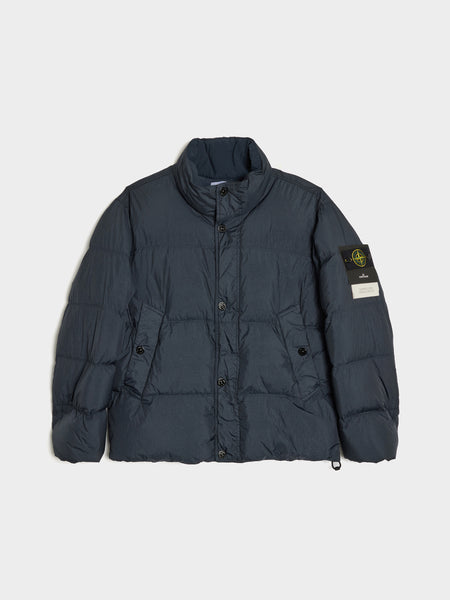 Light Recycled Nylon Rep Down Jacket, Navy Blue