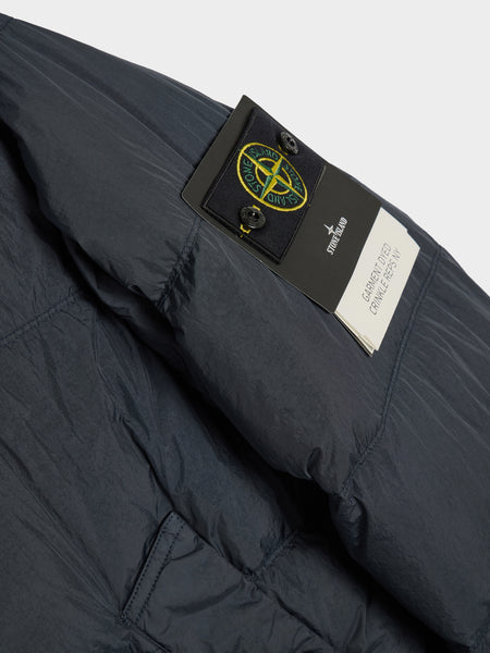 Light Recycled Nylon Rep Down Jacket, Navy Blue