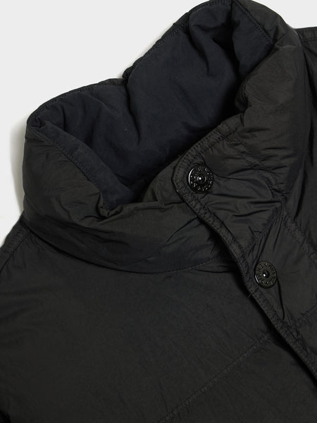 Light Recycled Nylon Rep Down Jacket, Black
