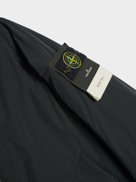 Polyester Micro Twill Padded Hooded Jacket, Black
