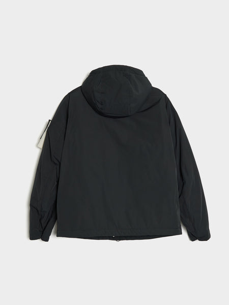 Polyester Micro Twill Padded Hooded Jacket, Black