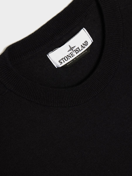 Light Raw Stocking Stitch Sweatshirt, Navy Blue