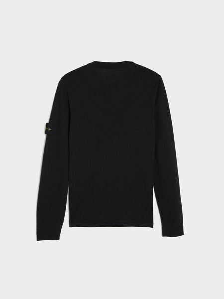 Light Raw Stocking Stitch Sweatshirt, Navy Blue