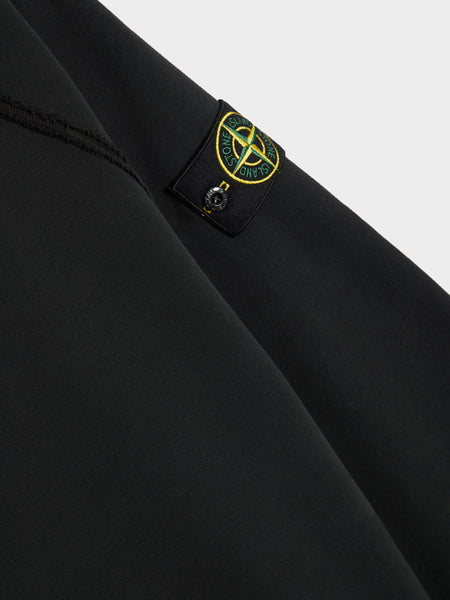 Brushed Organic Cotton Fleece Sweatshirt, Black