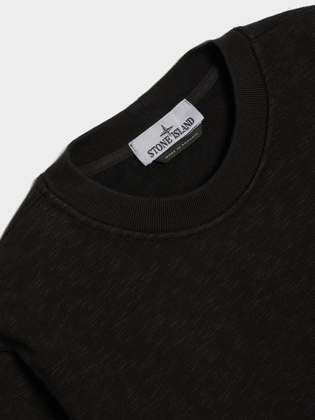 Vanisé Brushed Heavy Cotton Sweatshirt, Black
