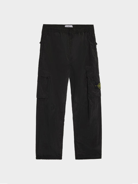 ECONYL Nylon Metal Cargo Pants, Black
