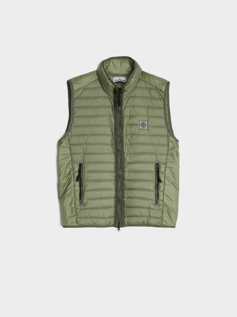 Recycled Light Down Vest, Sage