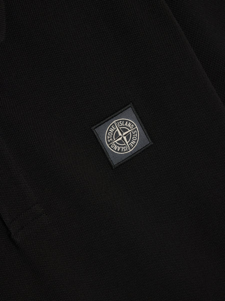 Compass Patch Logo Polo Shirt, Black