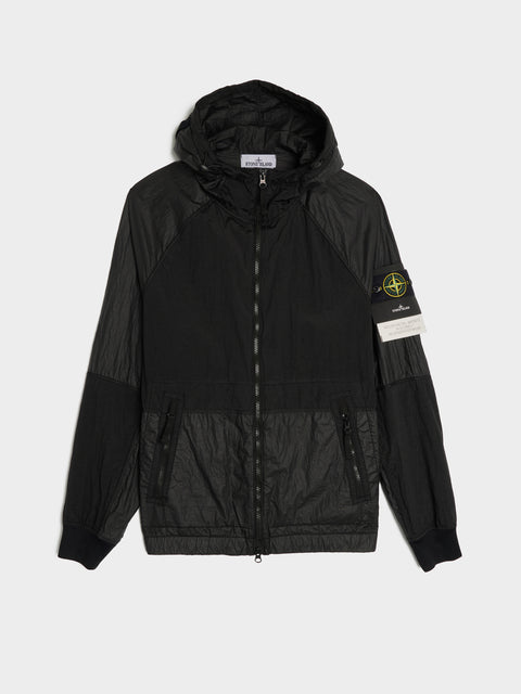 ECONYL Nylon Metal Hooded Jacket, Black