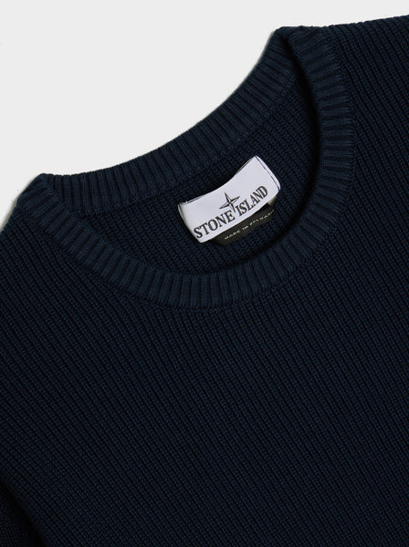 Logo Patch Sweater, Navy Blue