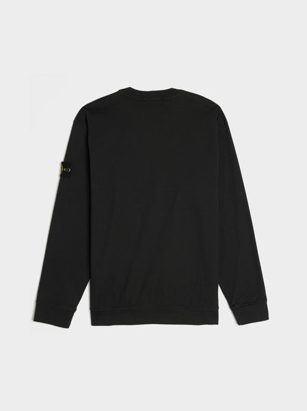 Garment Dyed Heavy Cotton Sweatshirt, Black