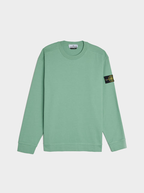 Garment Dyed Heavy Cotton Sweatshirt, Light Green