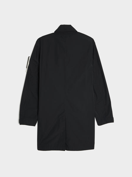 Micro Twill Trench Coat, Black