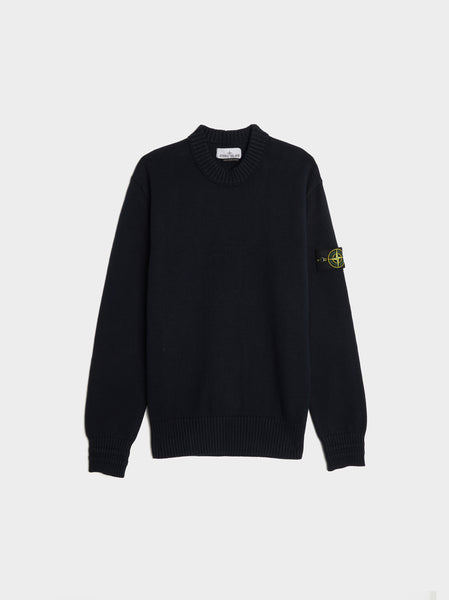 Crewneck Knit Loose Fit, Navy Blue