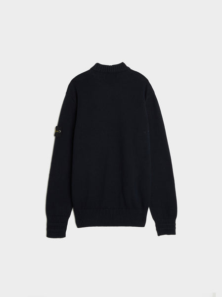 Crewneck Knit Loose Fit, Navy Blue