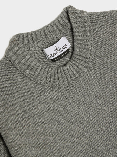 Crewneck Knit Loose Fit, Melange Grey