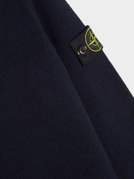 Lambswool Crewneck Knit, Navy Blue