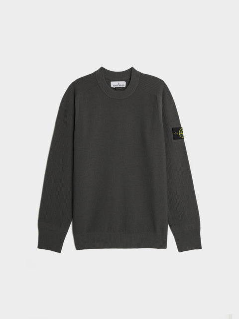 RWS Wool Micro Stitch Crewneck, Lead Grey