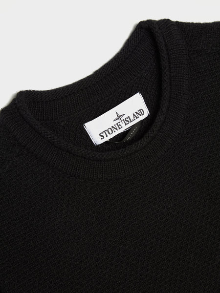 Lambswool Crewneck Knit Loose Fit, Black