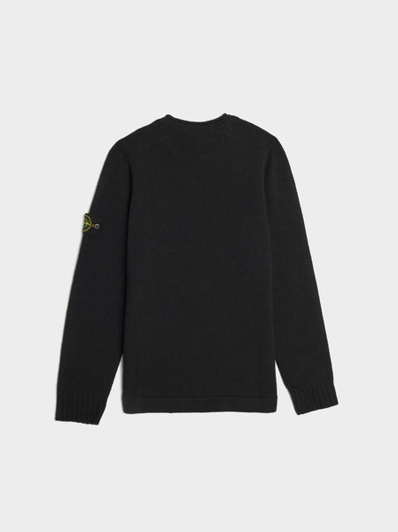 Lambswool Crewneck Knit Loose Fit, Black