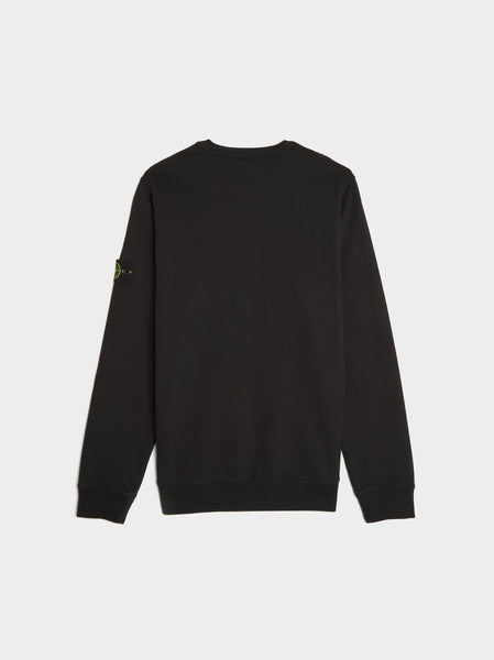 Brushed Cotton Fleece Sweatshirt, Black