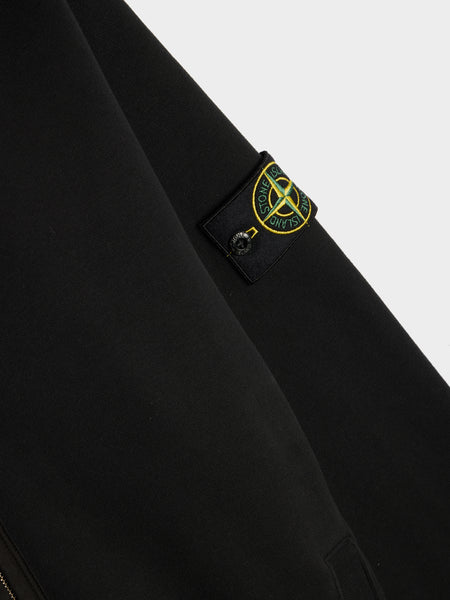 Garment Dyed Hooded Full Zip, Black