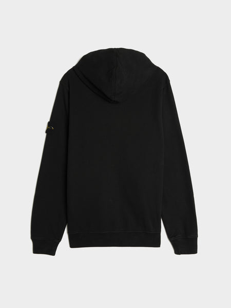 Garment Dyed Hooded Full Zip, Black
