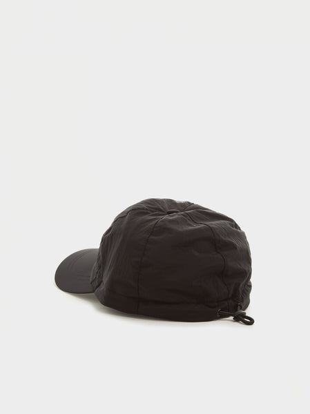 Nylon Metal Logo Cap, Black