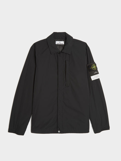 Micro Twill Polyester Light Jacket, Black