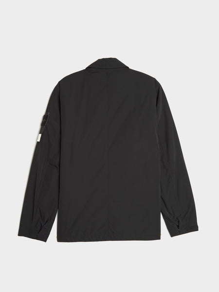 Micro Twill Polyester Light Jacket, Black