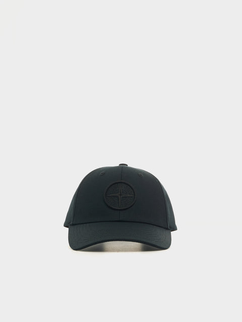 6 Panel Embroidery Compass Logo Cap, Black