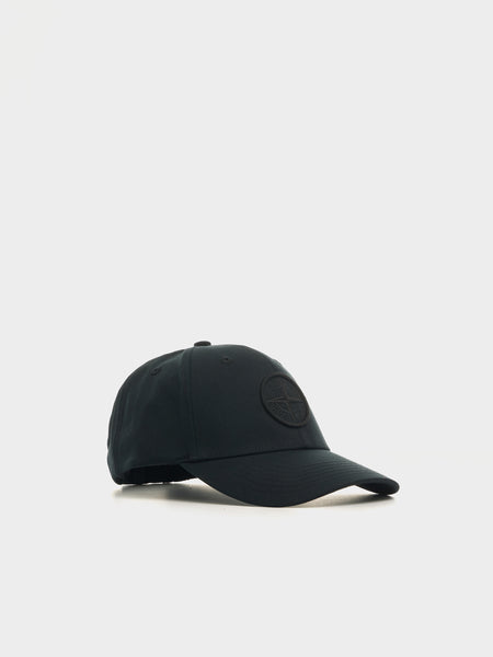 6 Panel Embroidery Compass Logo Cap, Black