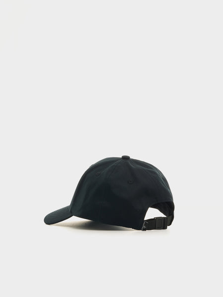 6 Panel Embroidery Compass Logo Cap, Black