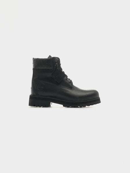 6" Stack Boot, Black LTHR