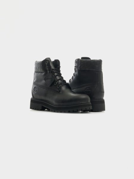 6" Stack Boot, Black LTHR