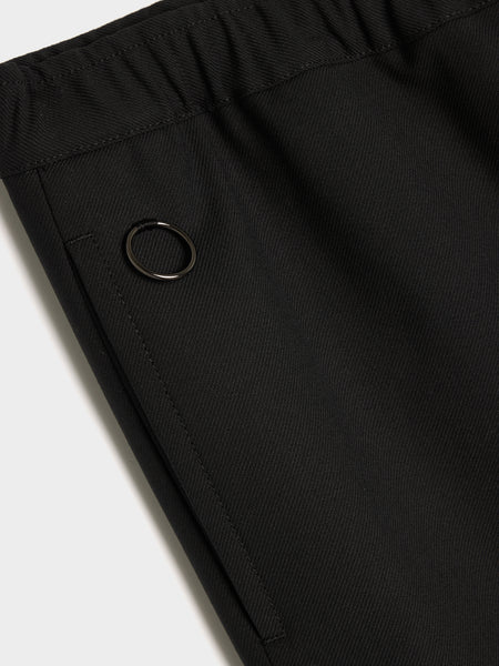 O-Ring Wool Pant, Black