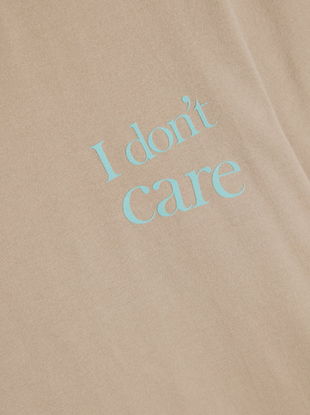 I Don't Care T-Shirt, Beige