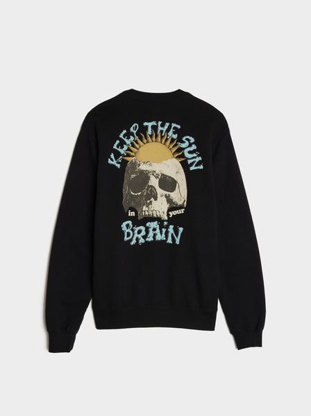 Keep The Sun Brain Sweatshirt, Black