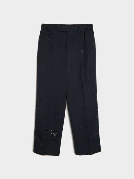 Wool Stitch Trouser, Dark Navy