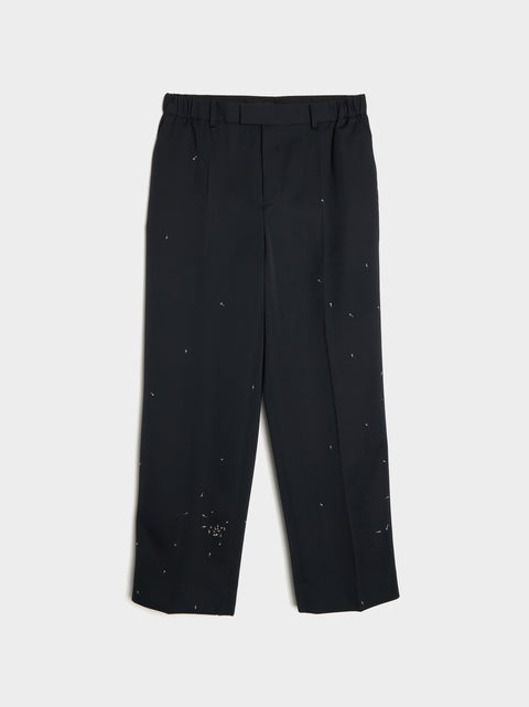 Wool Stitch Trouser, Dark Navy