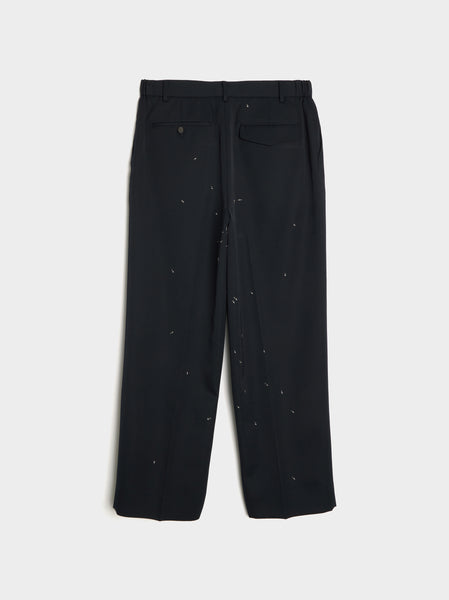 Wool Stitch Trouser, Dark Navy