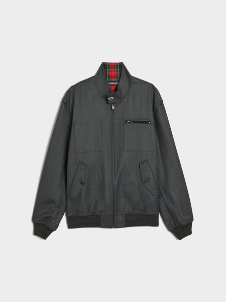 Zip-Up Blouson, T. Charcoal