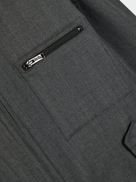 Zip-Up Blouson, T. Charcoal