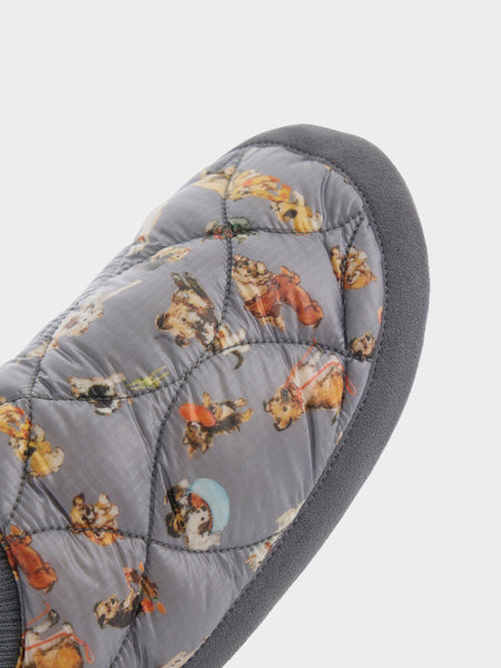 Quilted Puffer Shoes, Gray