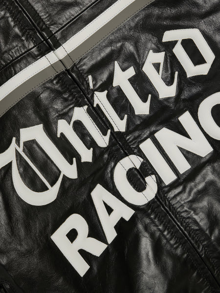 Y-3 x NBHD Leather Racer Jacket, Black