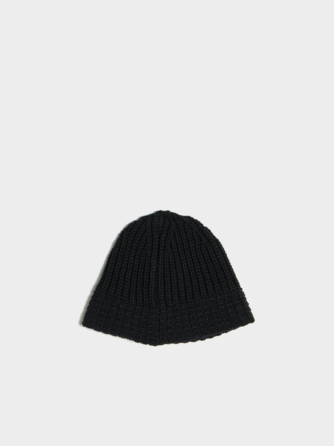 Knit Stitch Hat, Black