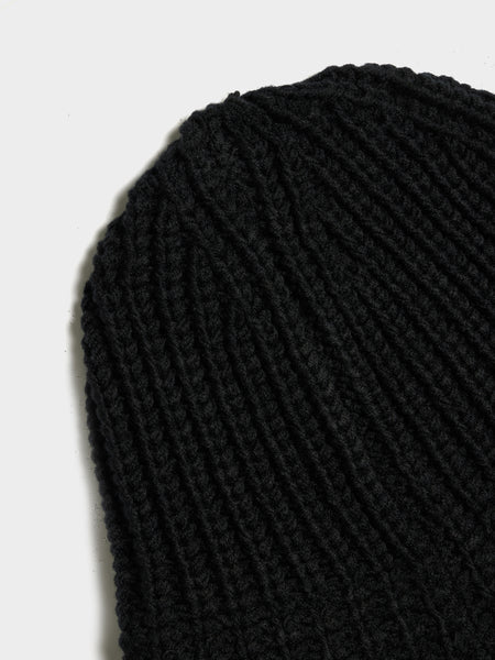 Knit Stitch Hat, Black