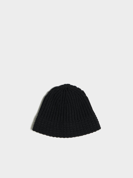 Knit Stitch Hat, Black