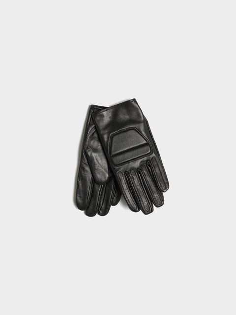 Padded Short Gloves, Black