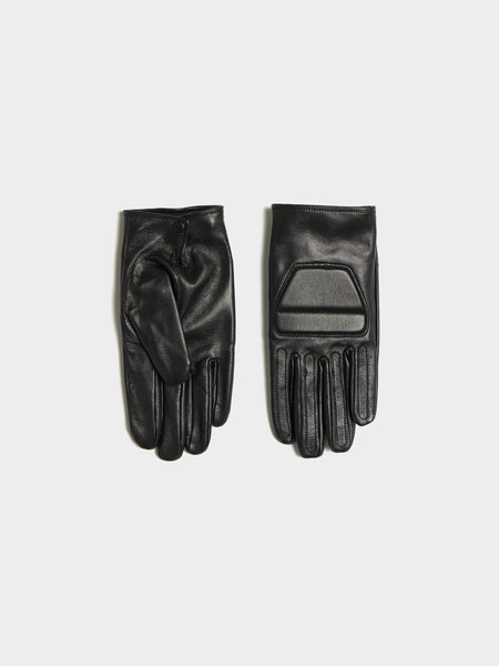 Padded Short Gloves, Black